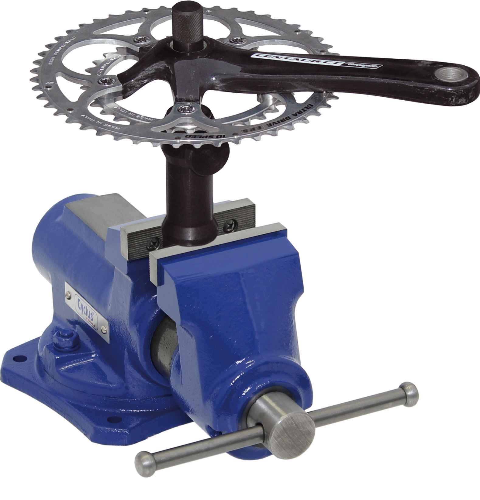 CYCLUS TOOLS crank holder for chainring mounting for OCTALINK, square taper or HOLLOWTECH II crank