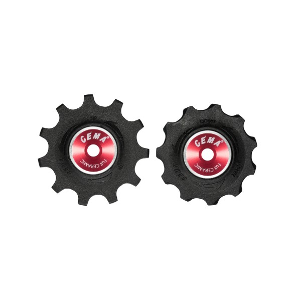 CEMA Pully wheels plastic 9/10/11 speed - Ceramic -Black