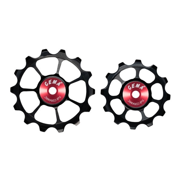 CEMA Pulley wheels aluminium 12x14 tooth-SHIMANO -Full Ceramic-Black