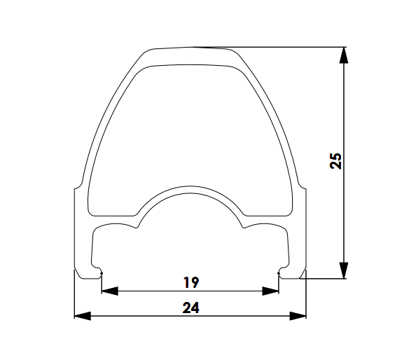 Lapwing LP-725, 700c/29er Rim Brake, CNC Machined Brake, Black