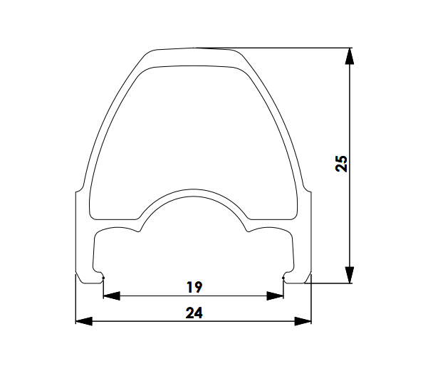 Lapwing LP-725, 700c/29er Rim Brake, Tubless Compatible, CNC Machined Brake, Black