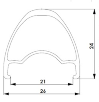 Lapwing LP-724, 700c/29er Disc Brake Rim Presta Valve, Black Lapwing LP-724, 700c/29er Disc Brake Rim Presta Valve, Black