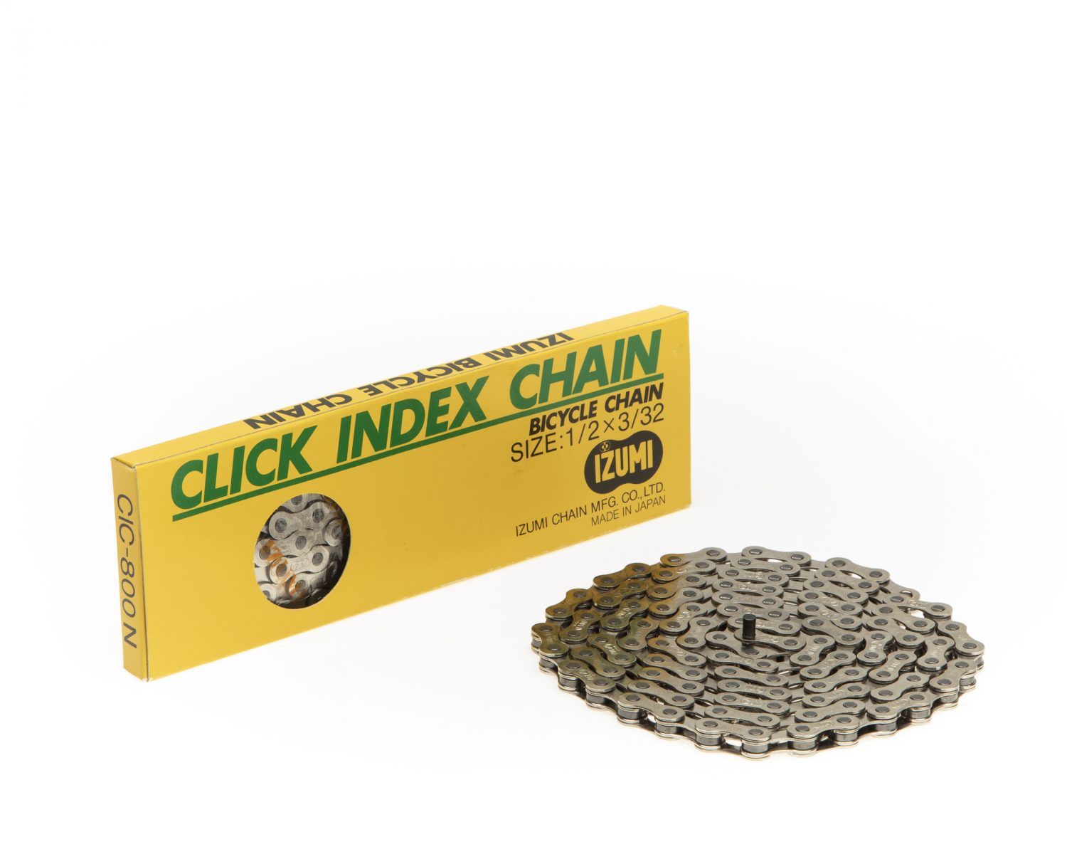 Izumi Click Index Chain 1/2 × 3/32 - 116L, 1 to 8 Speed Silver - Silver 