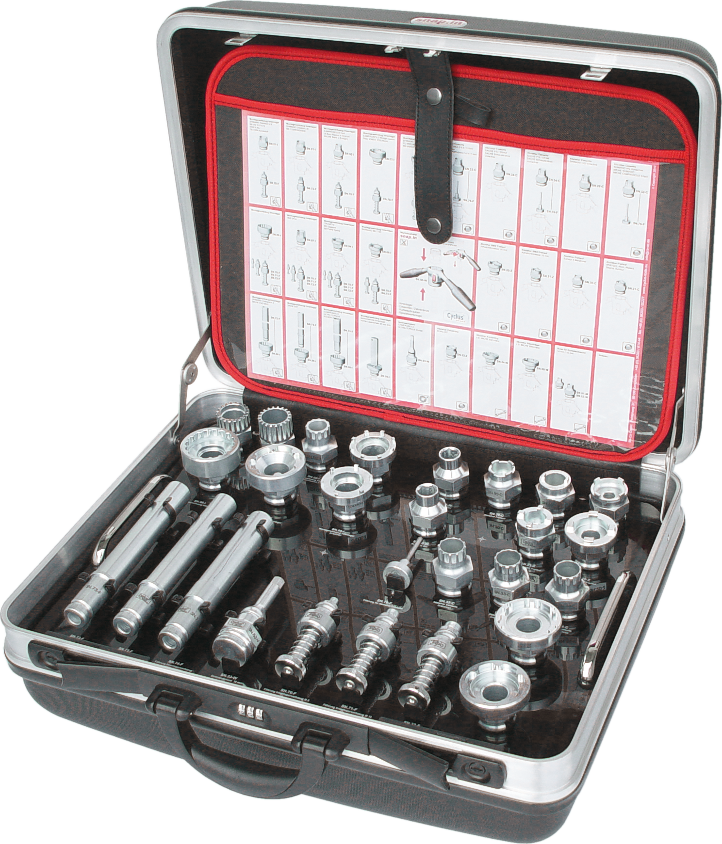 CYCLUS TOOLS workshop case incl. snap. incudes tools and holder