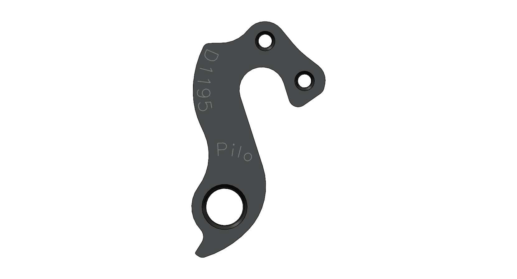 D1195 Derailleur hanger for Bakcou, BiXS, Denago, Fiido, Fuji, Helkama, Silverback, White
