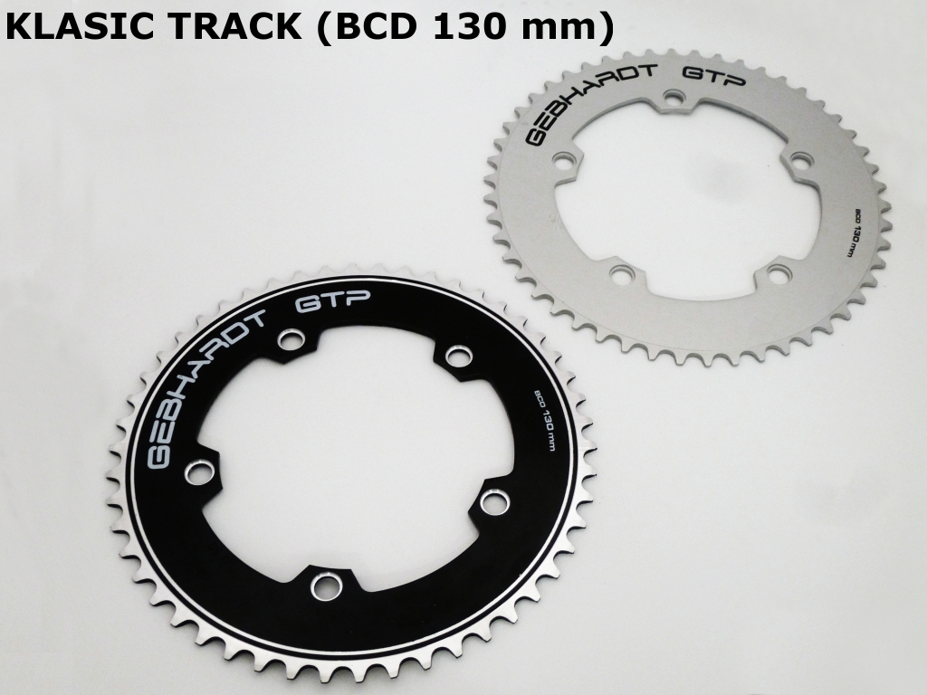 GEBHARDT Track 1/2" x 1/8" chain ring | black | 130 mm | 46 teeth | 5 hole GEBHARDT Track 1/2" x 1/8" chain ring | black | 130 mm | 46 teeth | 5 hole