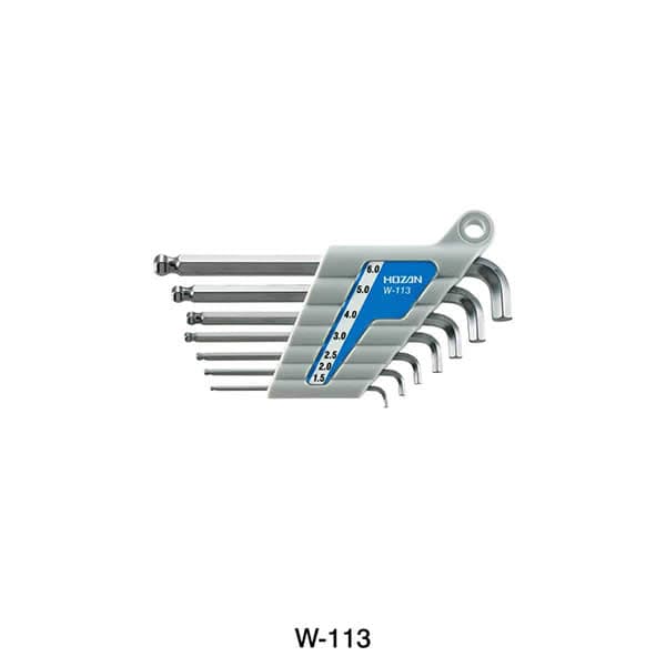 Hozan W-113 Ballpoint L-Wrench Set